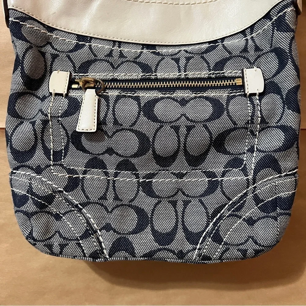 Coach | Signature Sufflette Denim Monogram Bleeker Shoulder Bag Purse G065-10402